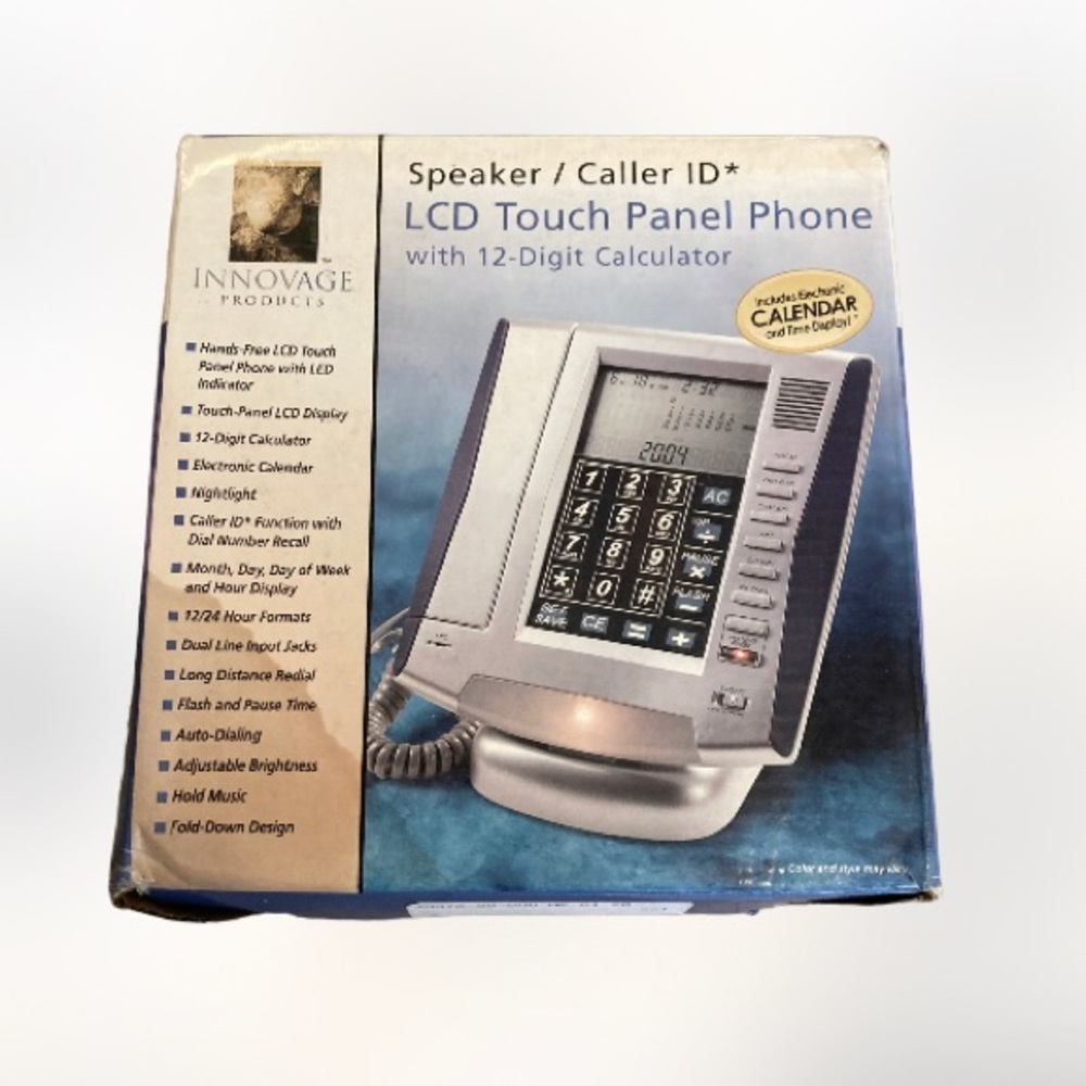 Innovage lcd touch panel phone calculator speaker called Id house phone